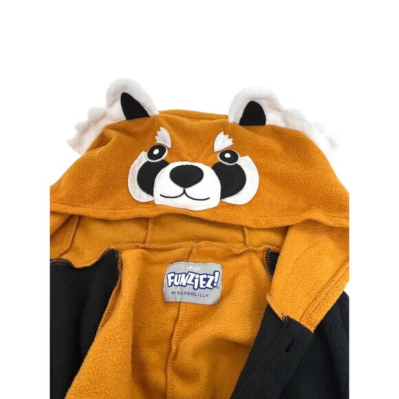 Funziez Men's Halloween Costume Red Panda/Raccoon L Black Orange by Silver Lilly - Picture 11 of 11